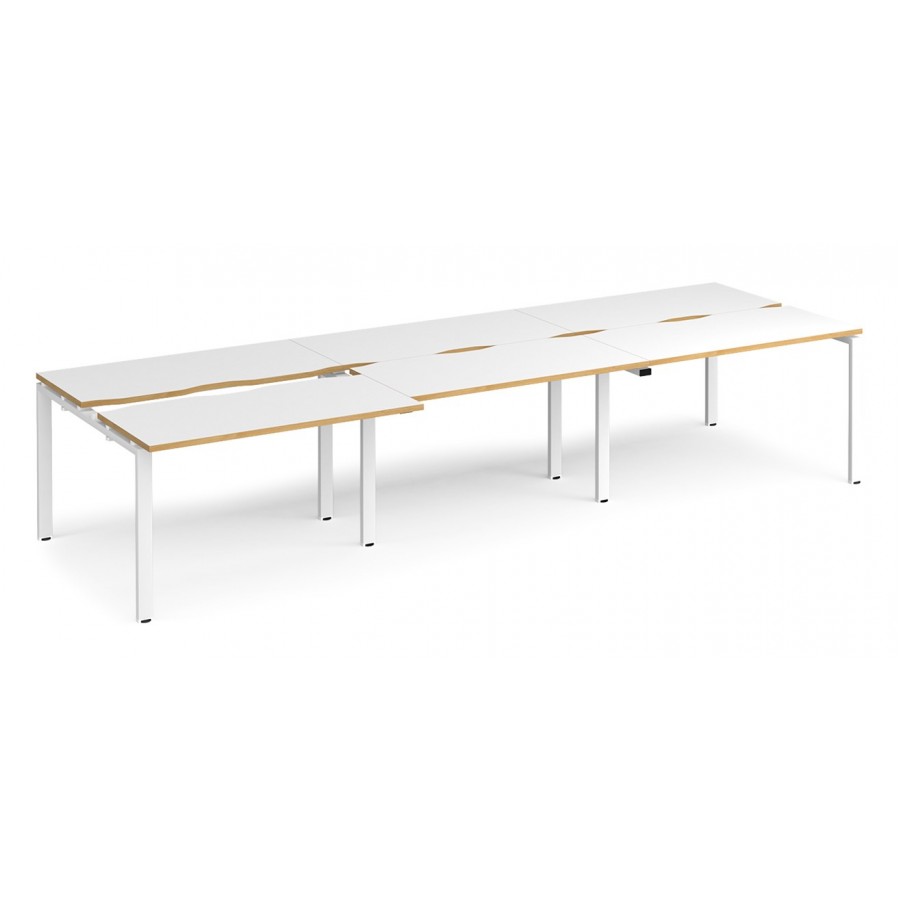 Adapt 1200mm Deep Sliding Top Triple Back to Back Bench Desk